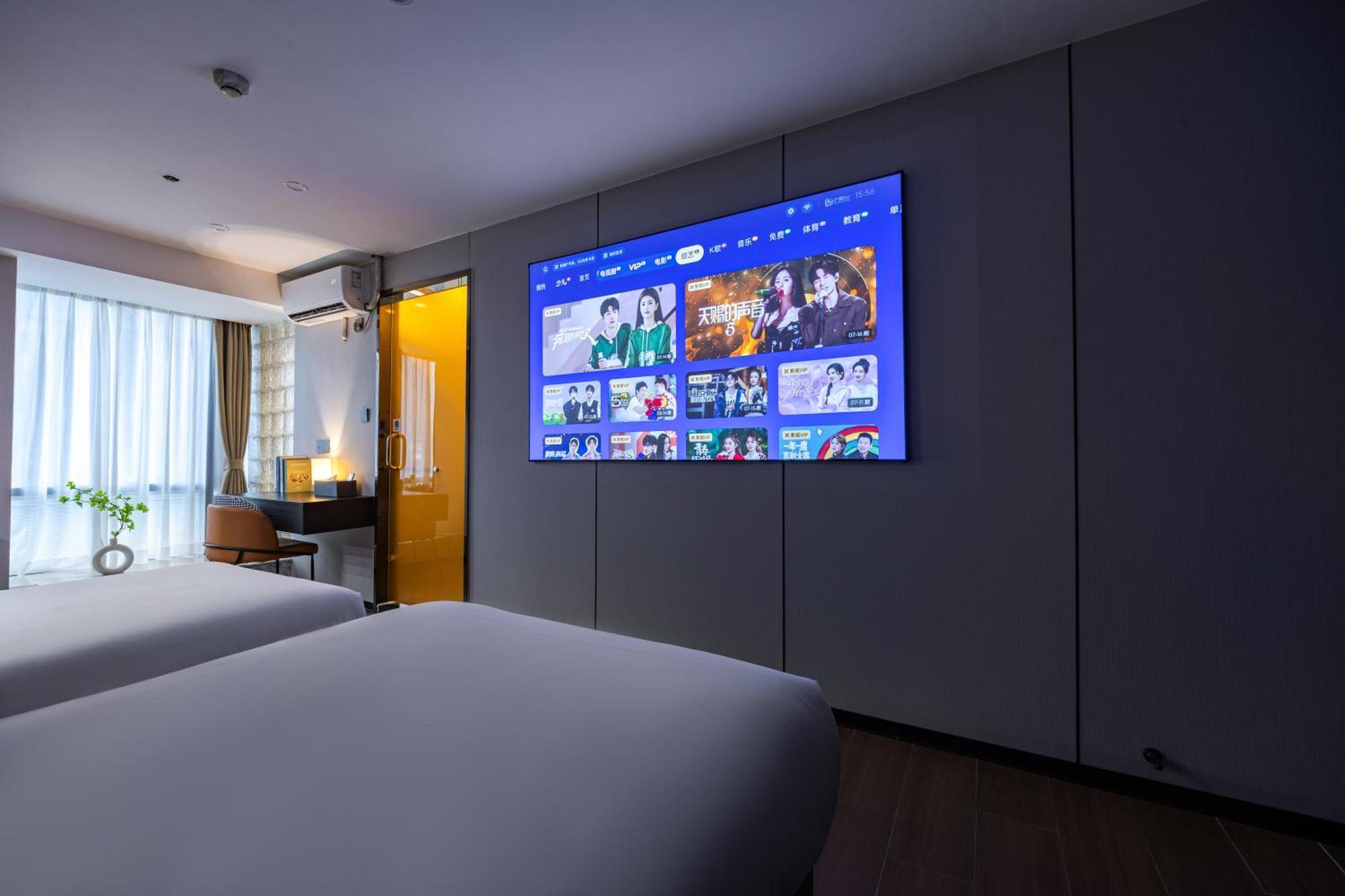 Yu Manju High-Floor Huge-Screen Audiovisual Hotel-Guangzhou Tower Zhujiang New Town Sports West Road Branch Exterior foto